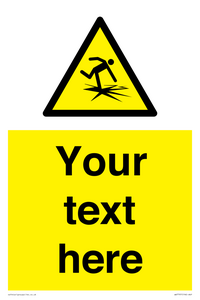 Custom warning thin ice